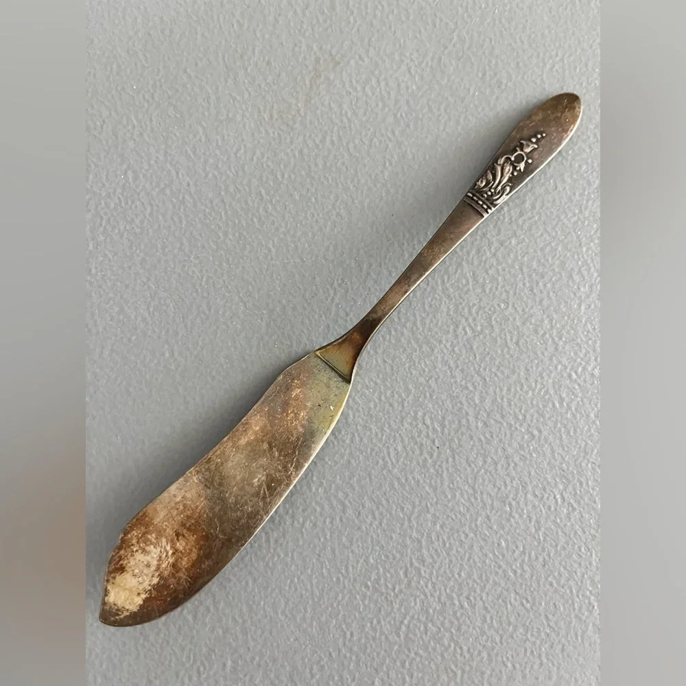 Vintage Oneida 1847 Rogers Bros Stainless Flat Butter Knife – Floral Pattern